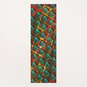 Blaue "gerahmte Augen", Quadrat, Kratzer oder rote Yogamatte (Vorderseite)