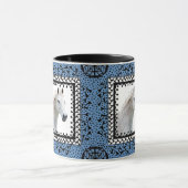 Blaue gerahmte PferdeTasse Tasse (Zentrum)