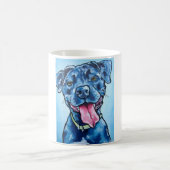 Blaue gerochene Pitbull Kaffeetasse (Mittel)