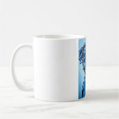 Blaue gerochene Pitbull Kaffeetasse (Links)
