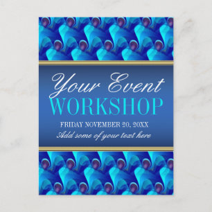 Blaue Geschäfts-Werkstatt-Party Einladungspostkarte