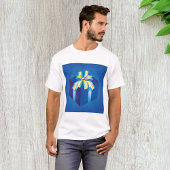 Blaue Geschenkboxen mit Gelb und Aqua Ribbon T-Shirt