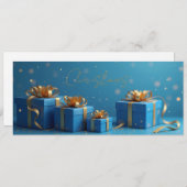 blaue Geschenke, goldene Bänder (Vorne/Hinten)