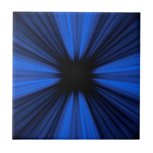 Blaue Geschwindigkeitslinien Fliese