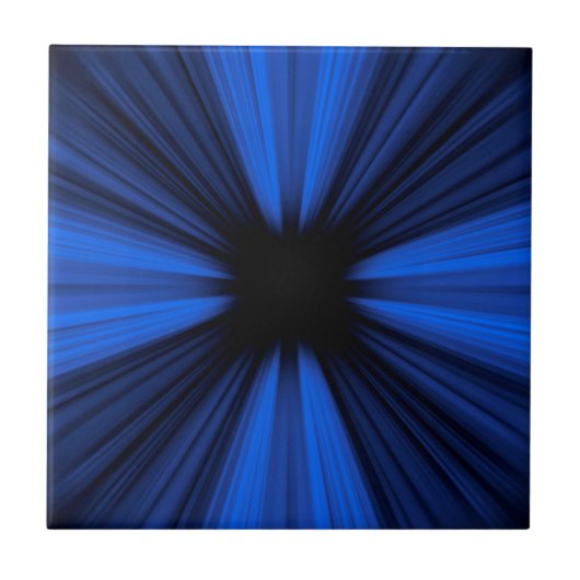 Blaue Geschwindigkeitslinien Fliese (Vorderseite)