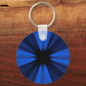 Blaue Geschwindigkeitslinien Schlüsselanhänger (Vorderseite)