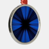 Blaue Geschwindigkeitslinien Silbernes Ornament (Rechts)