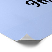 Blaue Gesichter Abstrakt Poster (Ecke)