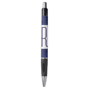 Blaue gespeckte Monogramm Kugelschreiber