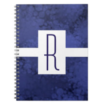 Blaue gespeckte Monogramm