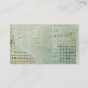 blaue gestempelte Collage der Farbe Vintage Visitenkarte