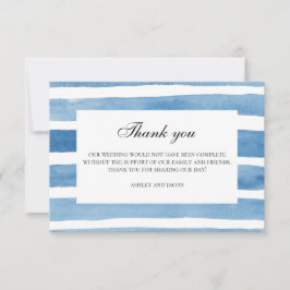 Blaue gestreift danke Aquarellfarbe Wasserfarbe Sc