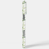 Blaue gestreifte Blumen personalisiert Case-Mate iPhone Hülle (Rückseite / Rechts)