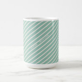 Blaue Gestreifte Enteneier-Wasserfarben-Daisy Kaffeetasse (Mittel)