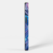 Blaue gestreifte Rose iPhone Hülle (Rechte Seite)