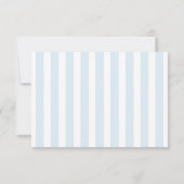 Blaue gestreifte RSVP-Karte RSVP Karte (Rückseite)
