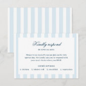 Blaue gestreifte RSVP-Karte RSVP Karte (Vorne/Hinten)