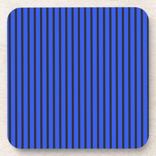 Blaue gestreifte Textur Getränkeuntersetzer (Vorderseite)