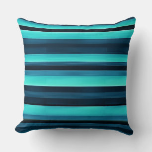 Blaue gestreifte Textur Kissen