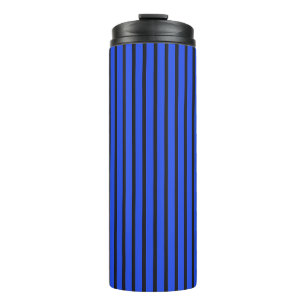 Blaue gestreifte Textur Thermosbecher