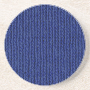 Blaue gestrickte Baumwolle Nahaufnahme Untersetzer