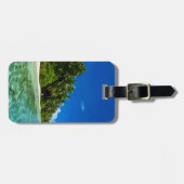 Blaue Gewässer eines tropischen Strandes Gepäckanhänger (Vorderseite horizontal)