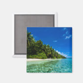 Blaue Gewässer eines tropischen Strandes Magnet (Vorderseite/Rückseite)