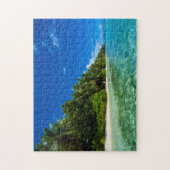 Blaue Gewässer eines tropischen Strandes Puzzle (Vertikal)