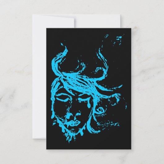 blaue Gewässer Einladung (Vorderseite)