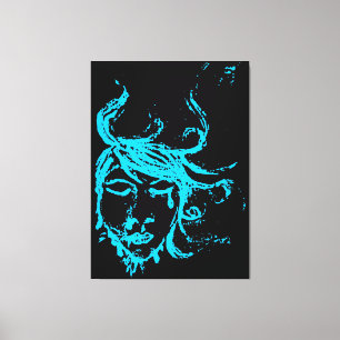 blaue Gewässer Leinwanddruck