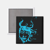 blaue Gewässer Magnet (Vorderseite/Rückseite)