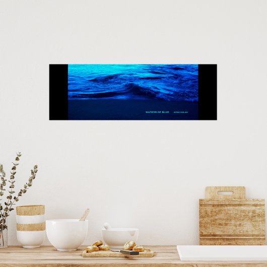 Blaue Gewässer Poster (Küche)