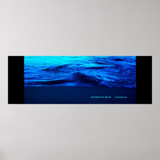 Blaue Gewässer Poster (Vorne)