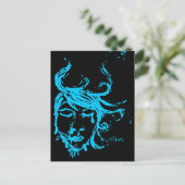 blaue Gewässer Postkarte (Stehend Vorderseite)