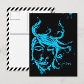 blaue Gewässer Postkarte (Vorne/Hinten)