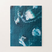 Blaue Gewässer und weißes Eis Puzzle (Vertikal)