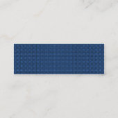 Blaue Gewebetextur Mini Visitenkarte (Rückseite)