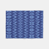 Blaue gewebte geometrische Decke (Vorderseite (Horizontal))