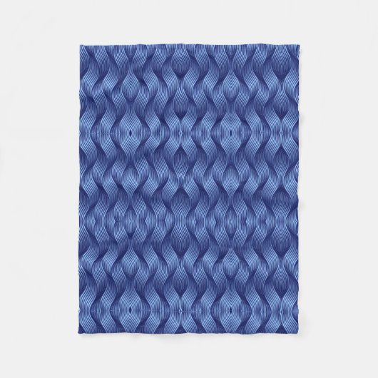 Blaue gewebte geometrische Decke (Vorderseite)