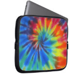 Blaue gewundene gefärbte Krawatte Laptopschutzhülle (Vorne Rechts)