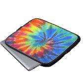 Blaue gewundene gefärbte Krawatte Laptopschutzhülle (Vorne Knopf)