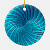 Blaue gewundene Turbulenz der Verzierung Keramikornament (Hinten)