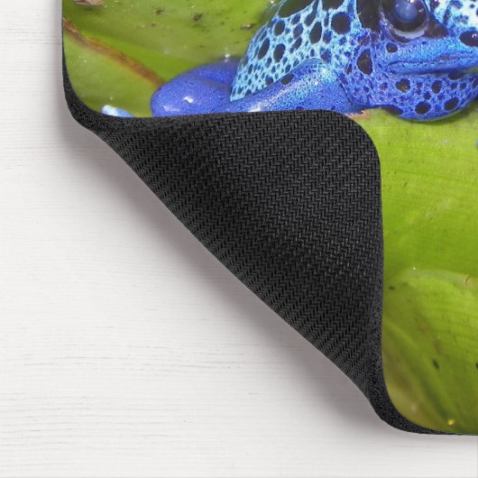 Blaue Gift-Pfeil-Frösche in Blatt 1 Mousepad (Ecke)