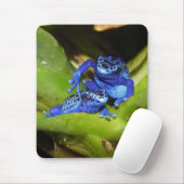 Blaue Gift-Pfeil-Frösche in Blatt 1 Mousepad (Mit Mouse)