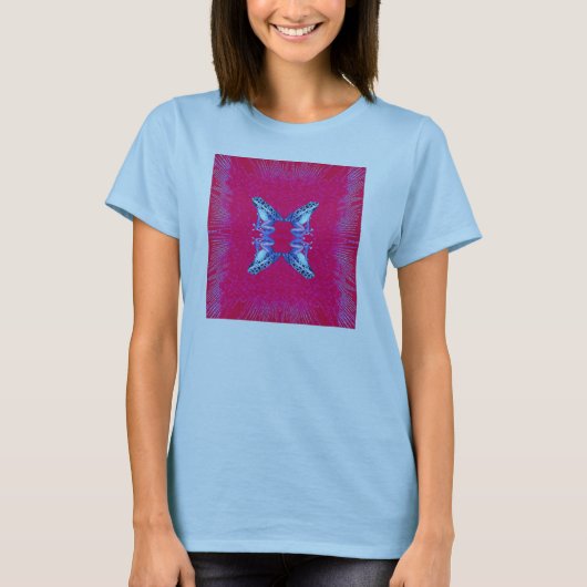 Blaue Gift-Pfeil-Frösche T-Shirt (Vorderseite)