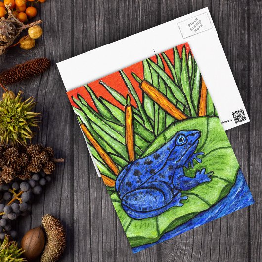 Blaue Giftfrosch-Postkarte Postkarte