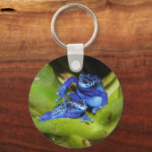 Blaue Giftfrösche im Leaf 1 Schlüsselanhänger (Vorderseite)