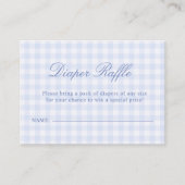 Blaue Gingham-Baby-Party Begleitkarte (Vorderseite)