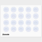 Blaue Gingham-Baby-Party Runder Aufkleber (Blatt)