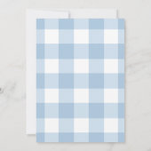 Blaue Gingham-Botanik-Kranz-Baby-Party (Rückseite)